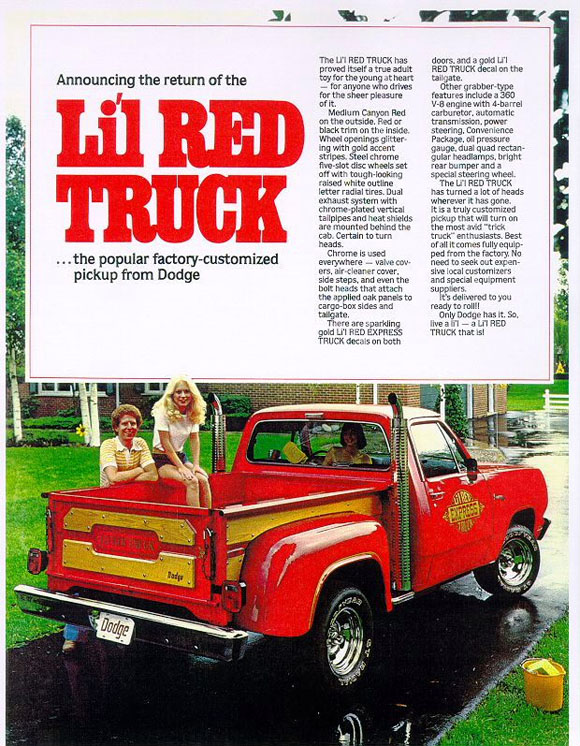 1979 Dodge Lil Red Express Truck Flyer.